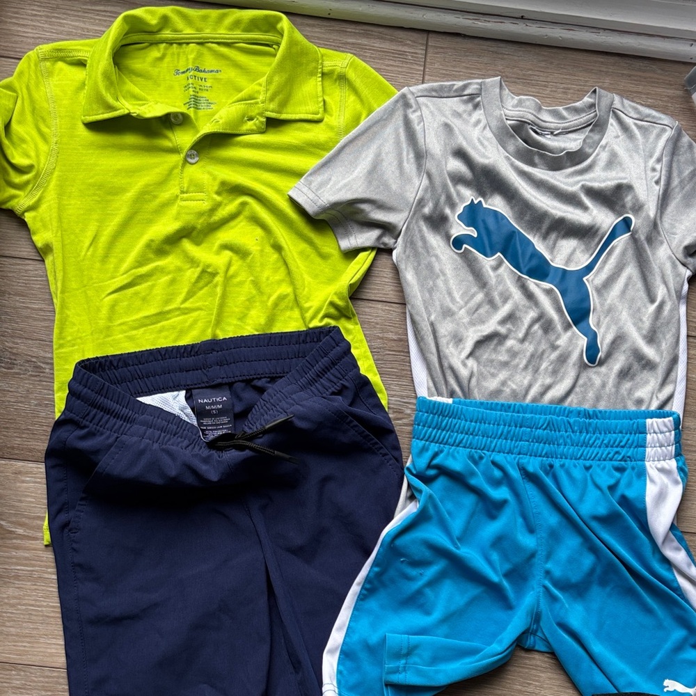 Puma Silver and Blue Kids Polo Shirt Tommy bahama